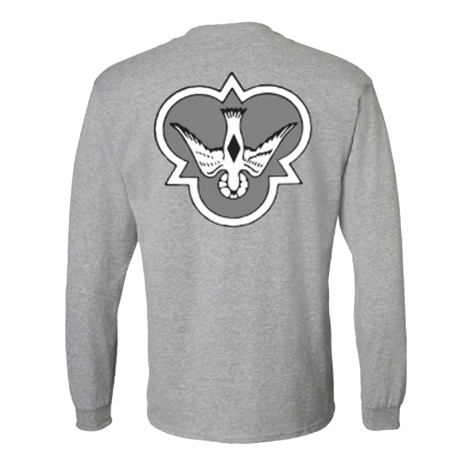 Flying Diamond Dove Men's L/S Shirt - Heather Grey