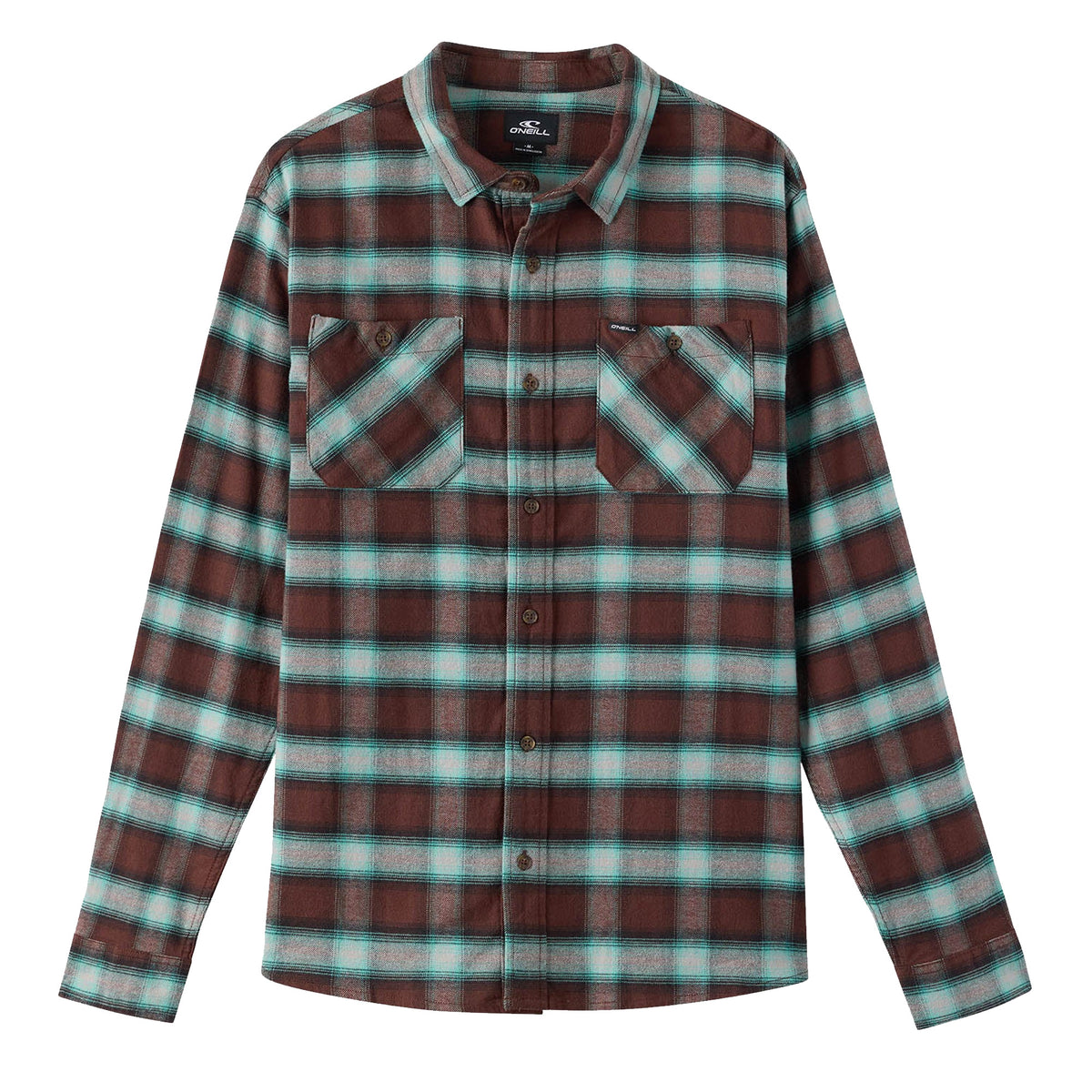O'Neill Coastline Flannel Men's L/S Flannel - Chocolate