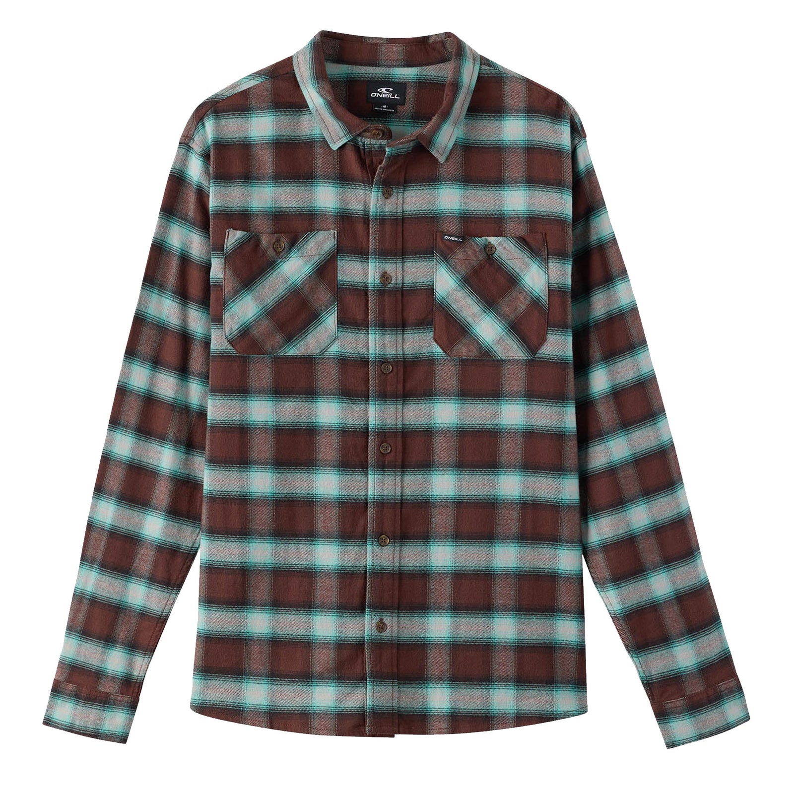 O'Neill Coastline Flannel Men's L/S Flannel - Chocolate