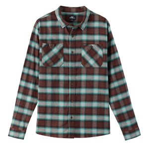O'Neill Coastline Flannel Men's L/S Flannel - Chocolate