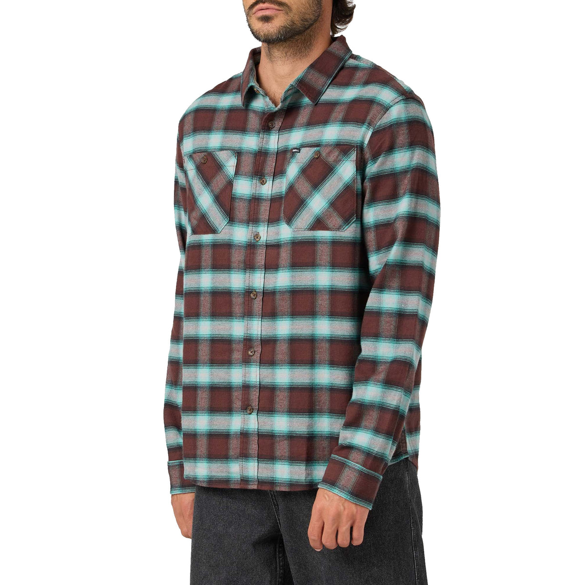 O'Neill Coastline Flannel Men's L/S Flannel - Chocolate