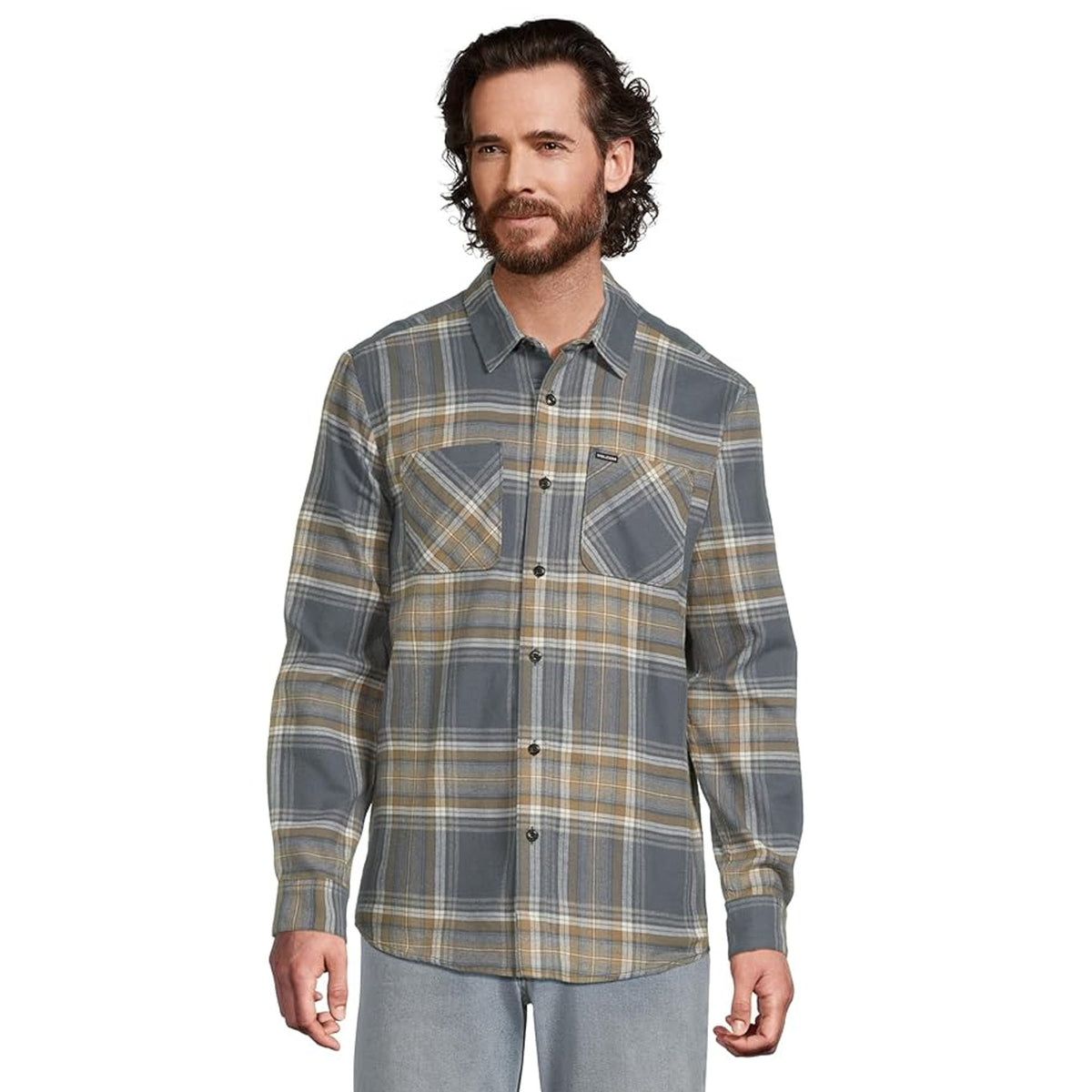 Volcom Netastone Men's L/S Flannel - Dark Slate