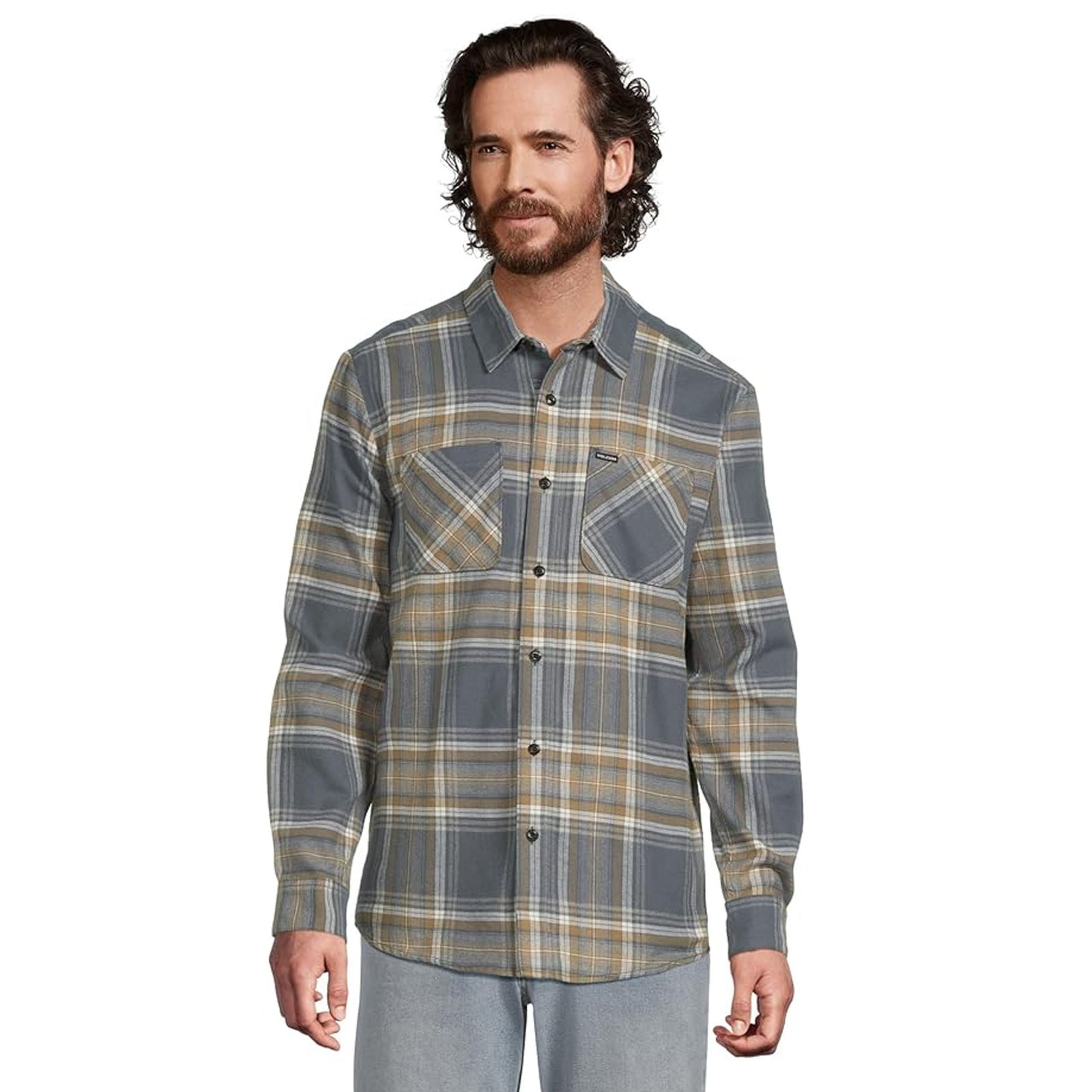 Volcom Netastone Men's L/S Flannel - Dark Slate