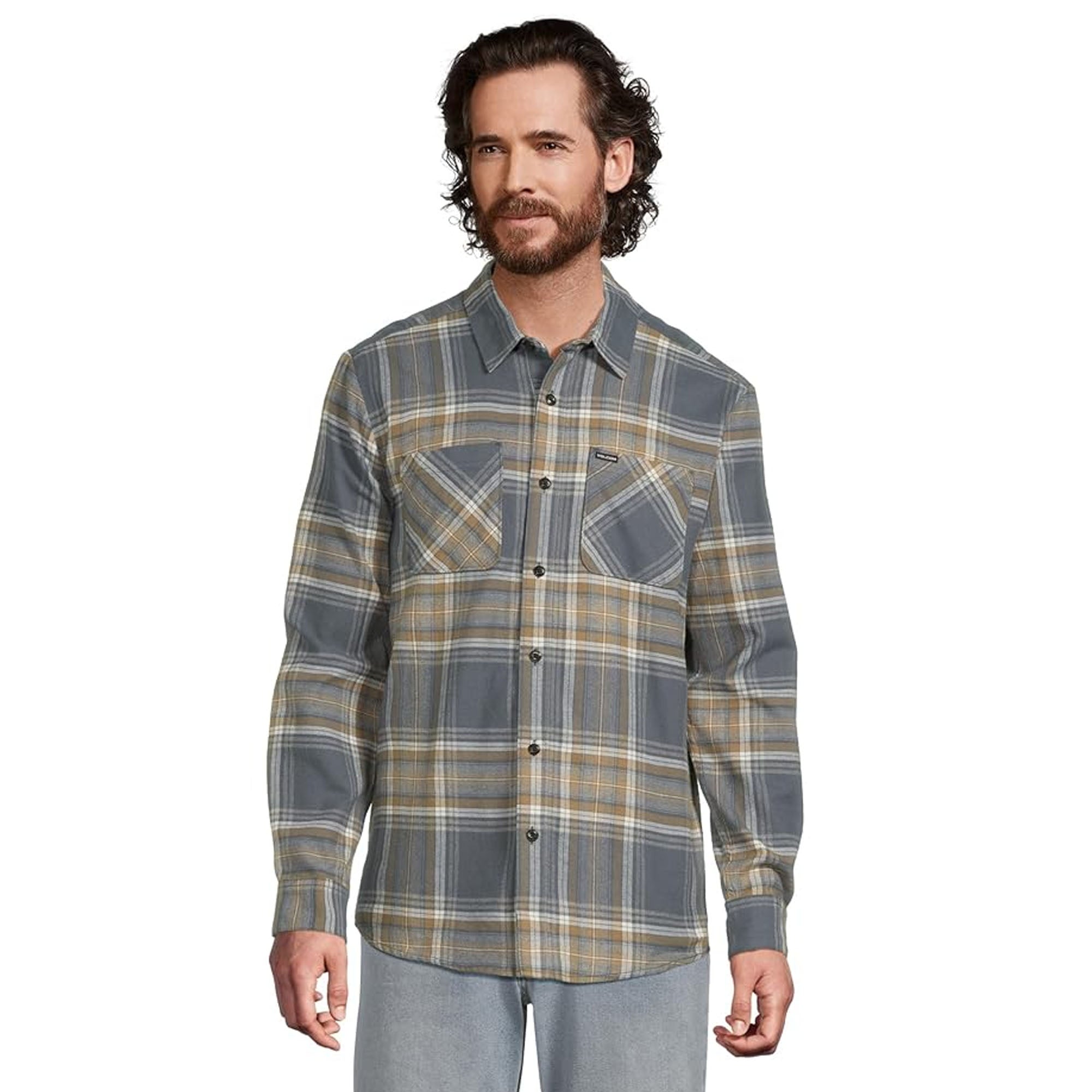 Volcom Netastone Men's L/S Flannel - Dark Slate