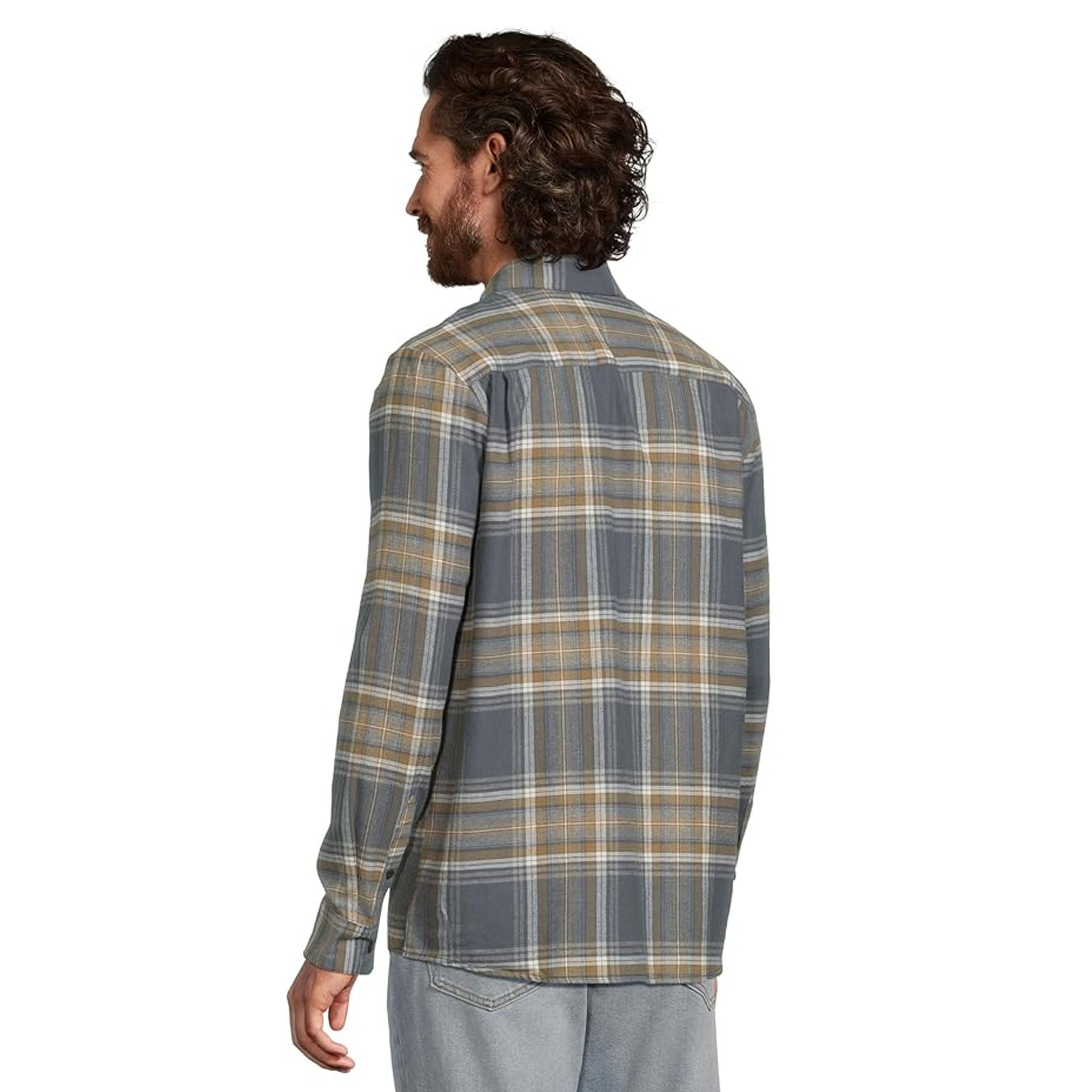 Volcom Netastone Men's L/S Flannel - Dark Slate
