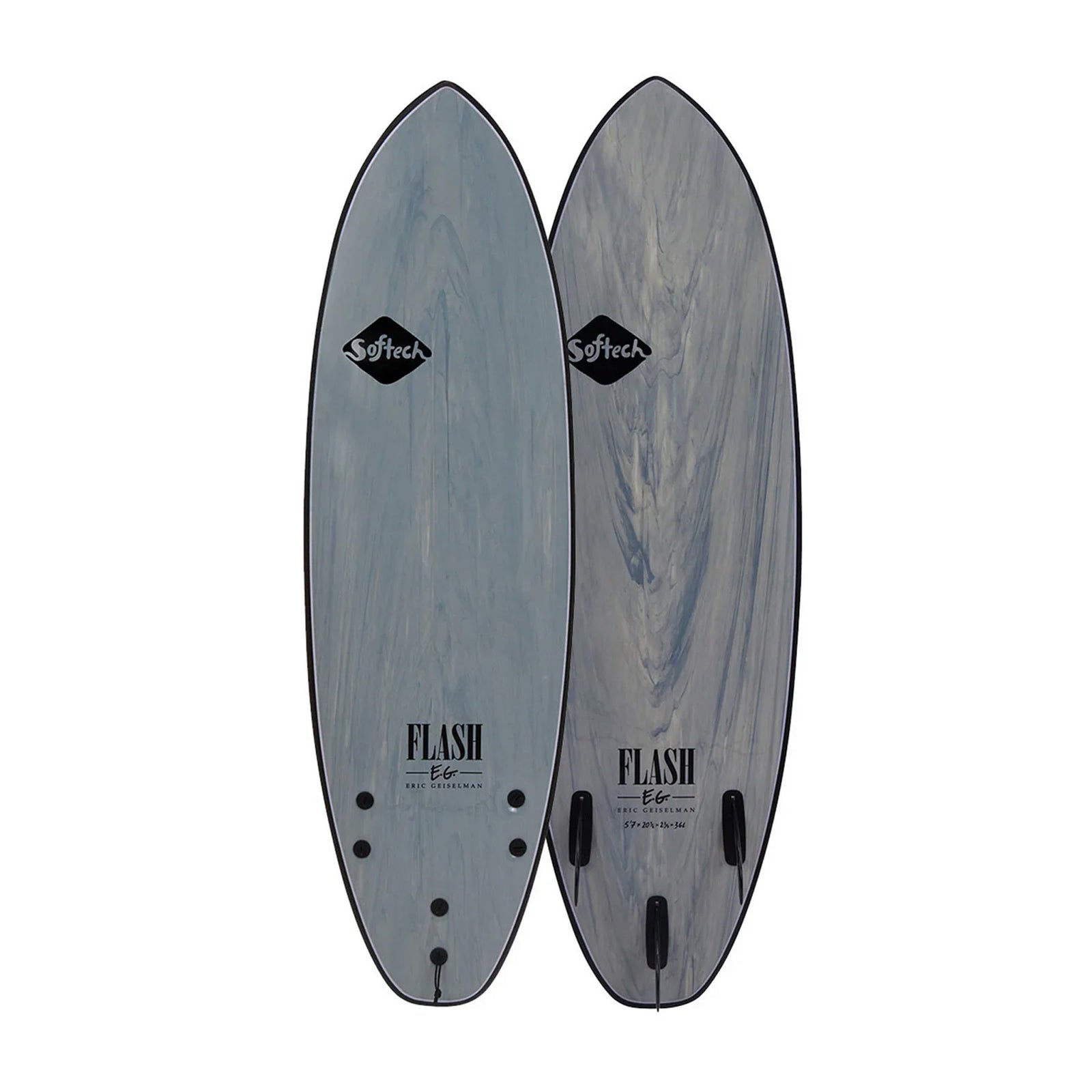 Softech Eric Geiselman Flash 5'7 Soft Surfboard - Grey Marble