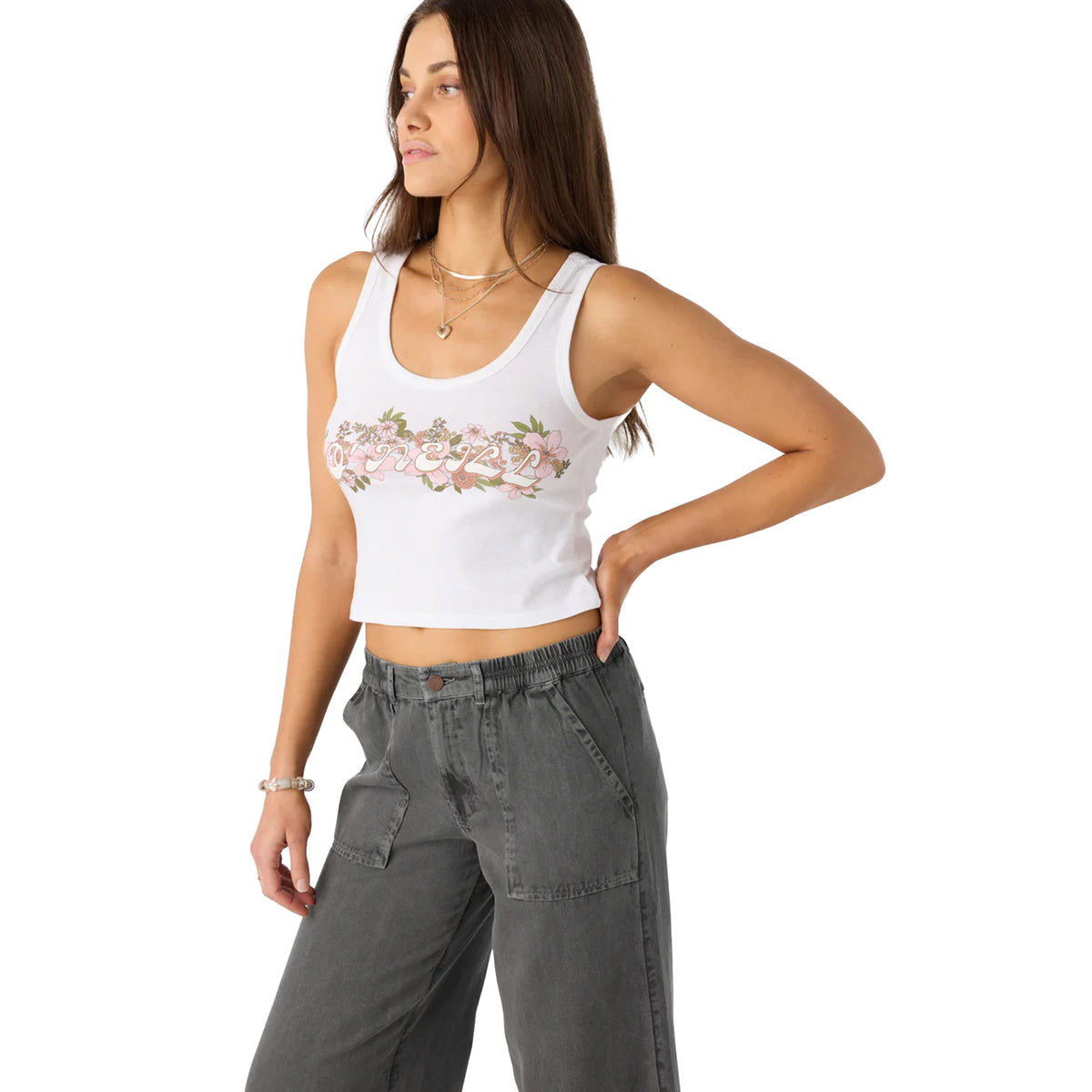 O'Neill Flora Flora Women's Tank Top - White