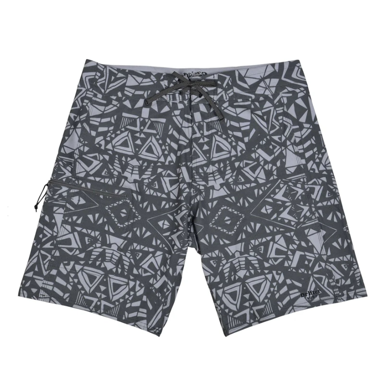 Drifter Surf Ando Fractals Men's Boardshorts - Black Grey