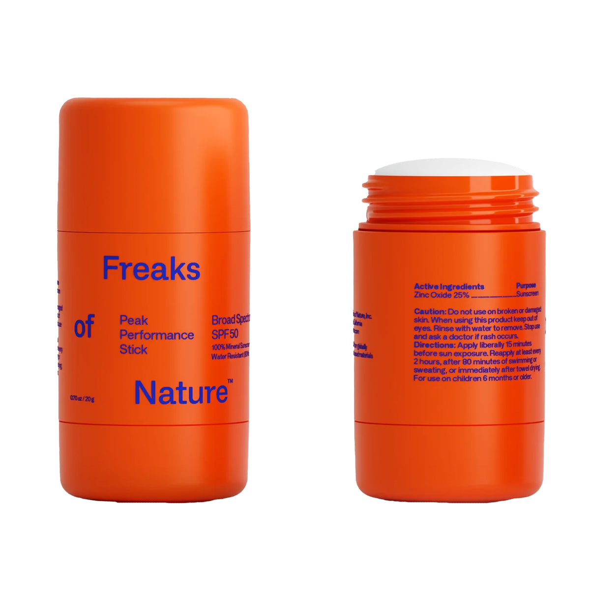 Freaks Of Nature Peak Performance SPF50 2.6oz Jumbo Sun Stick Mineral Sunscreen