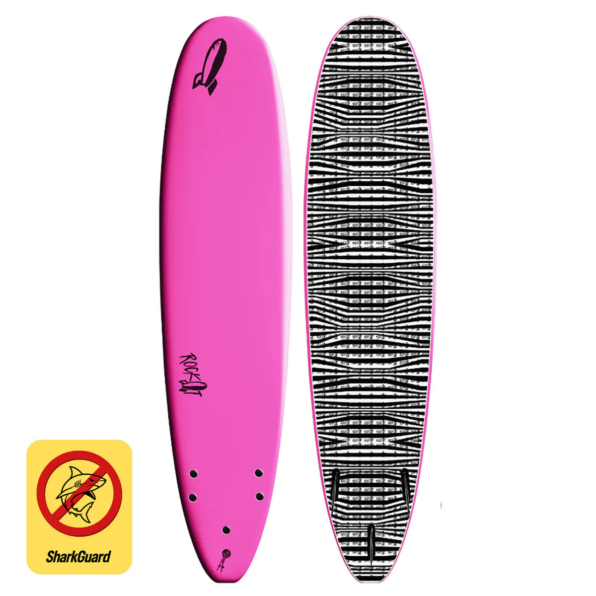Rock-It Big Softy w/ SHARKGUARD 8'0 Soft Surfboard - Pink