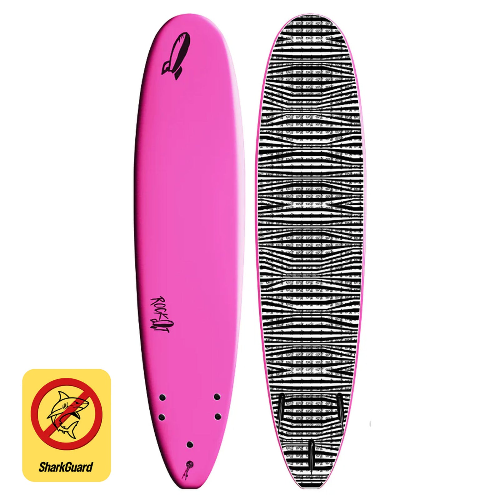 Rock-It Big Softy w/ SHARKGUARD 8'0 Soft Surfboard - Pink