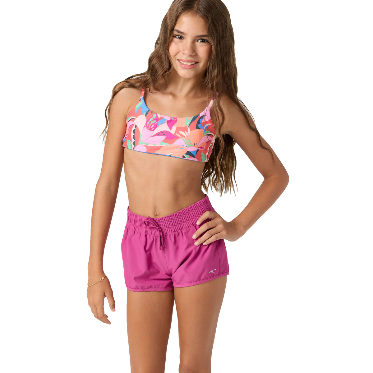 O'Neill Balboa 2" Youth Girls Boardshorts - Fuchsia