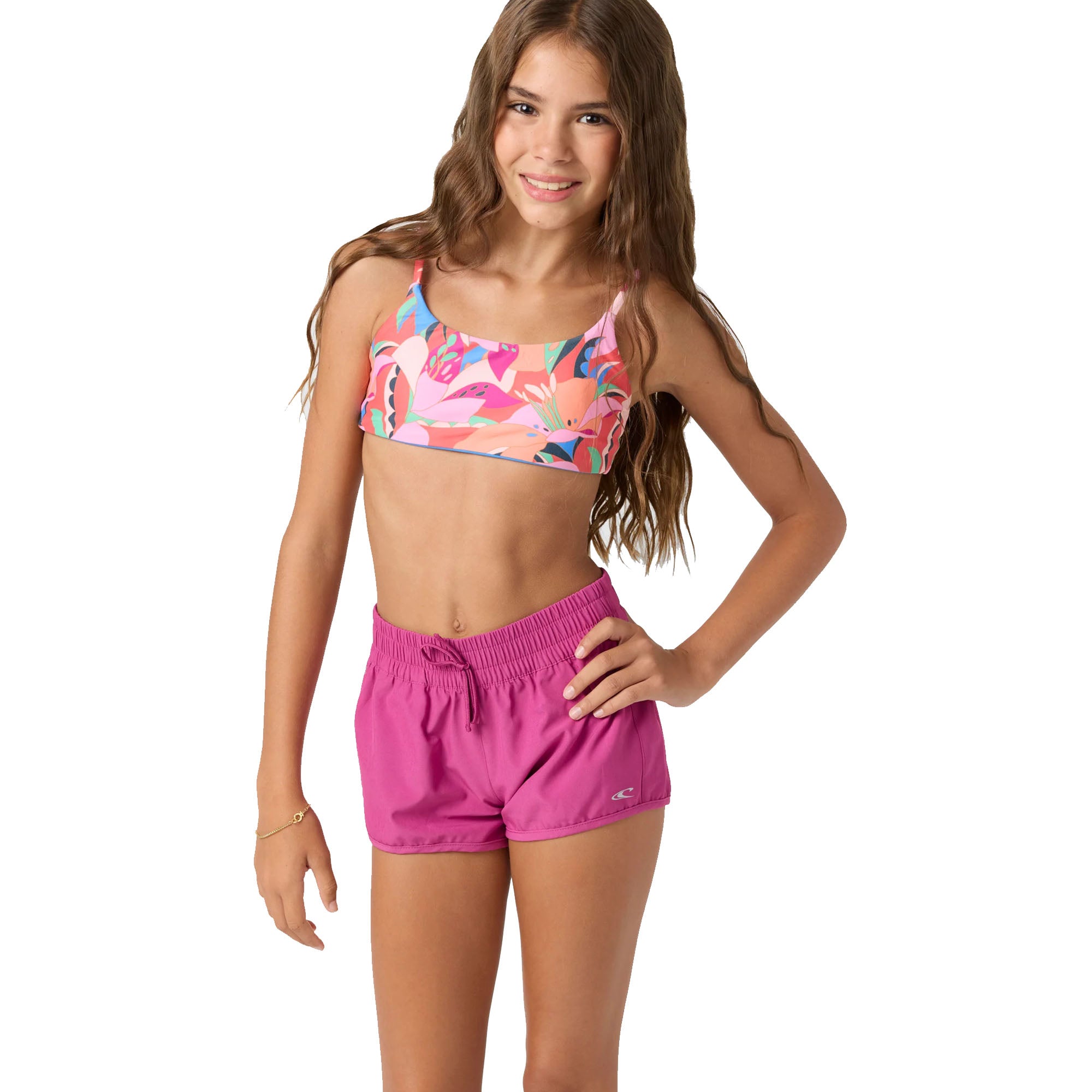 O'Neill Balboa 2" Youth Girls Boardshorts - Fuchsia