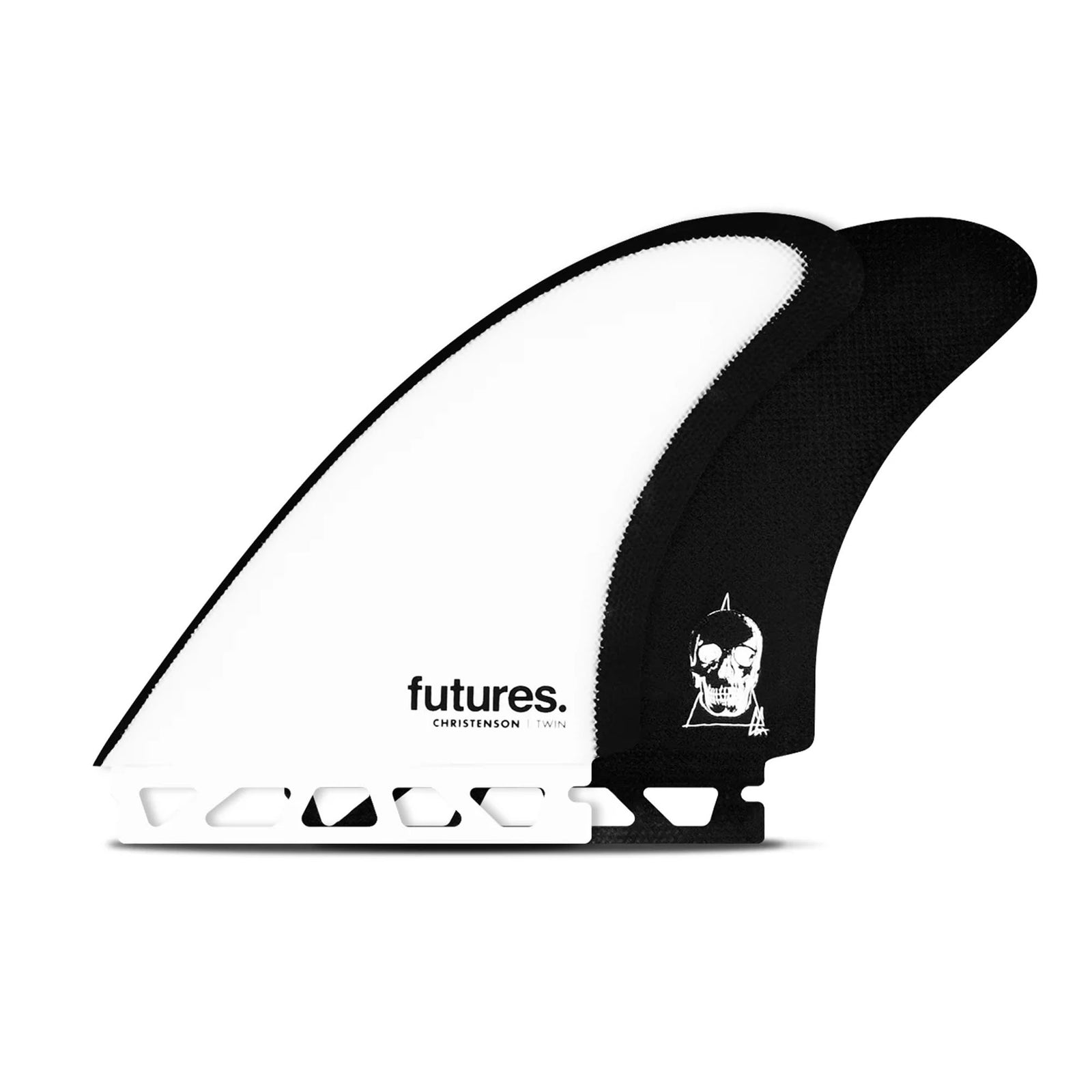 Futures Christenson Twin Surfboard Fins - White/Black
