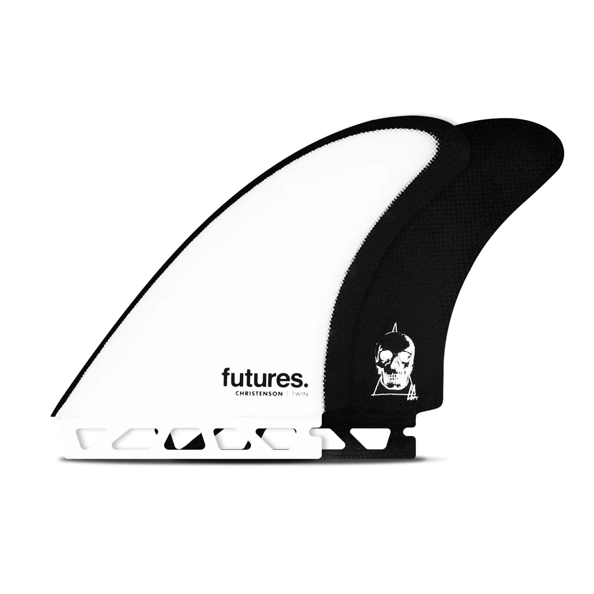 Futures Christenson Twin Surfboard Fins - White/Black