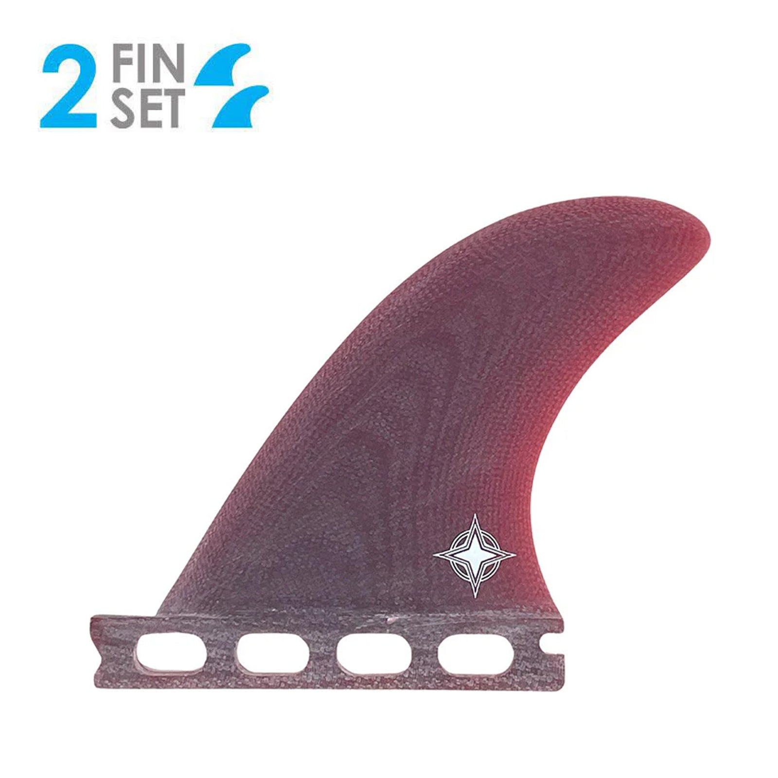 True Ames Wayne Rich Side Bite Futures Fin Set - 3.4"/Red