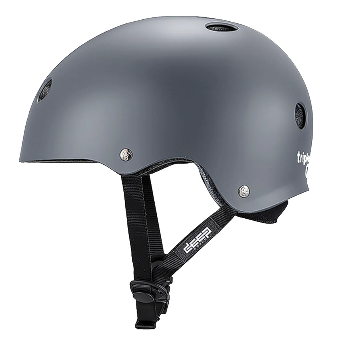 Triple 8 Certified Deep Cover Helmet - XSmall - Small/Matte Grey