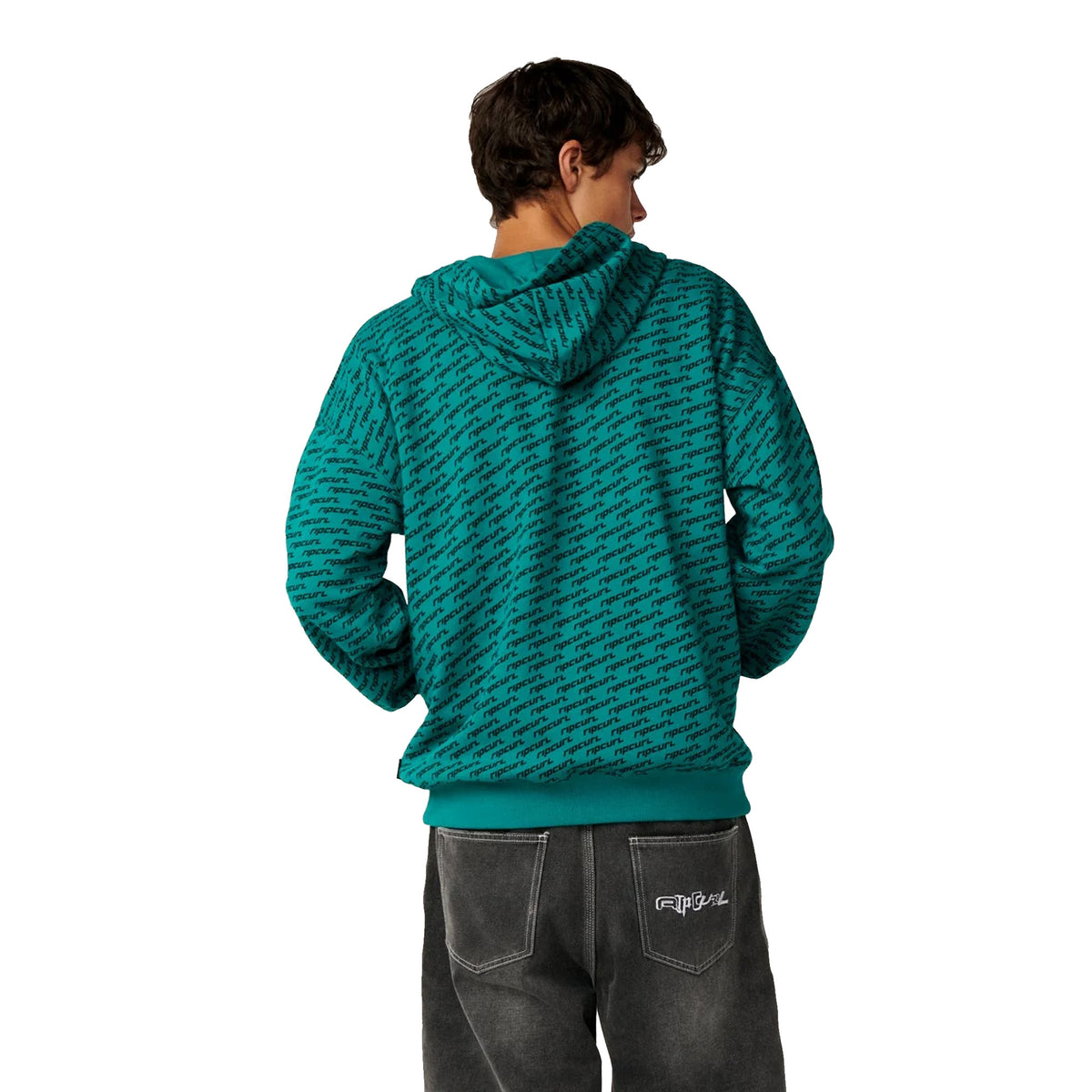 Rip Curl Archive All Over Men's L/S Hoodie - Marine Green