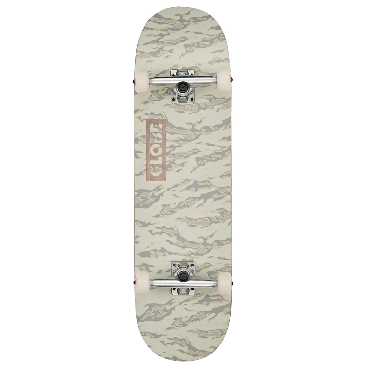 Globe Goodstock 8.75" Complete Skateboard - Vintage White Camo