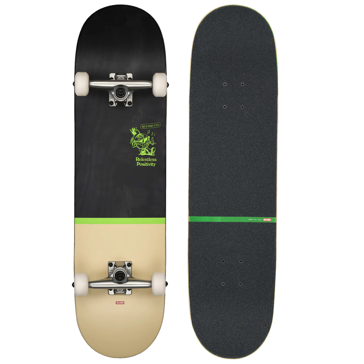 Globe G1 Posi-Dip 8.25" Complete Skateboard - Black/Green
