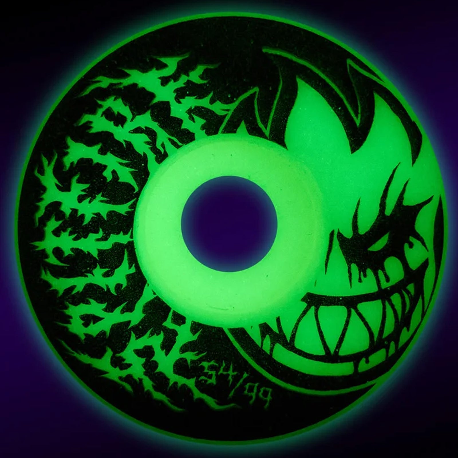 Spitfire F4 99a Deathmask II Bighead Radial Full 54mm Skateboard Wheels - Glow