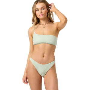 O'Neill Willow Weave Flamenco Cheeky Women's Bikini Bottoms - Green Lily