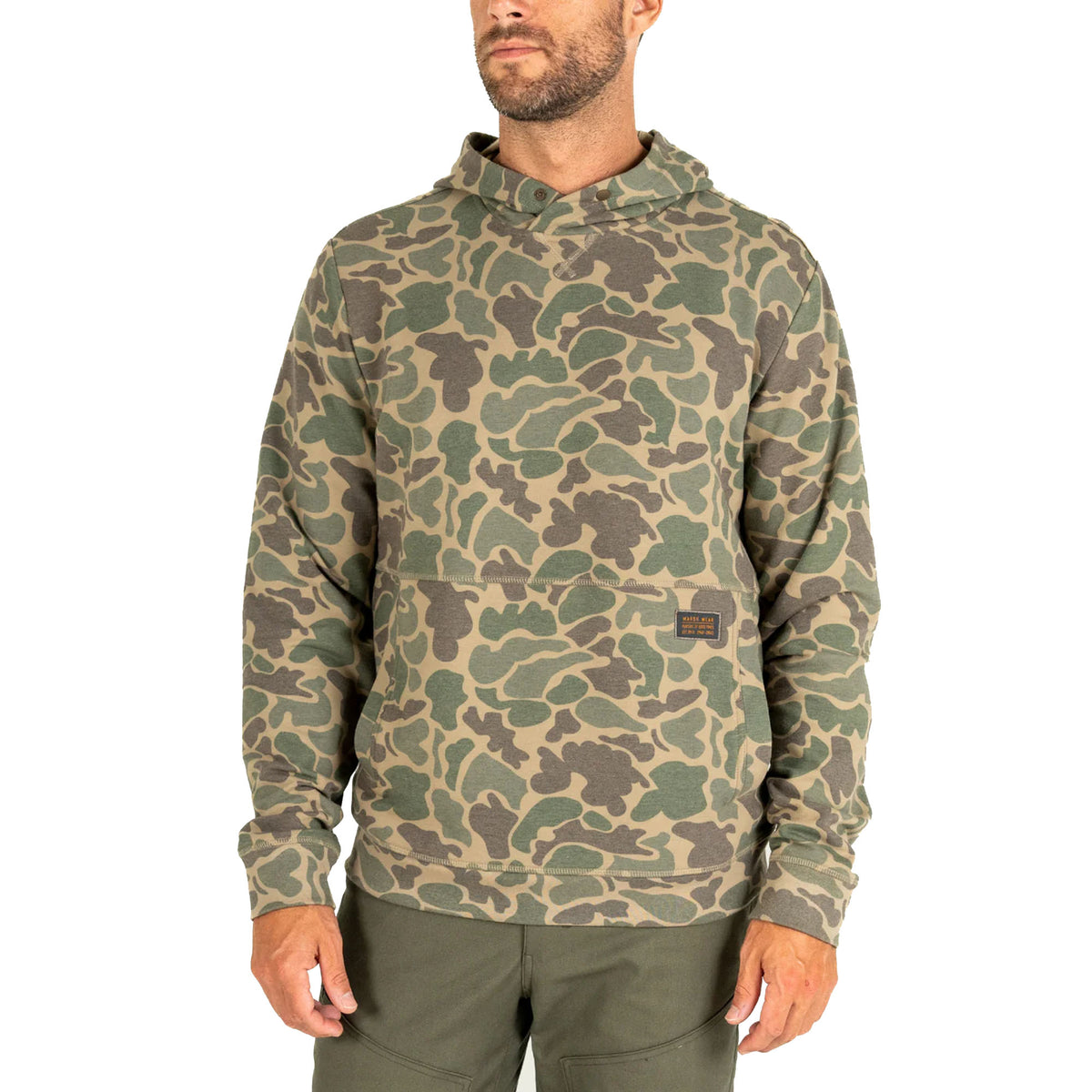 Marsh Wear Fireside Men's L/S Hoodie - Green Mallard Camo