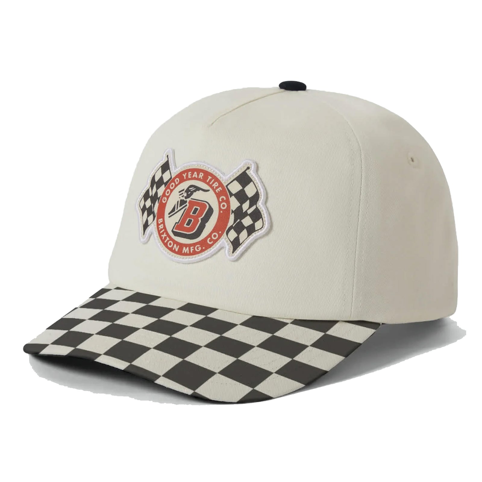 Brixton Goodyear Speedway Snapback Men's Hat - Off White