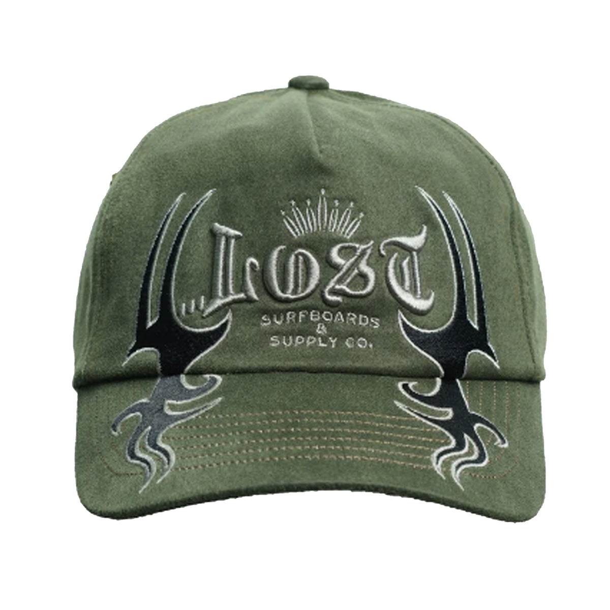 Lost Fang Snapback Men's Hat - Washed Olive