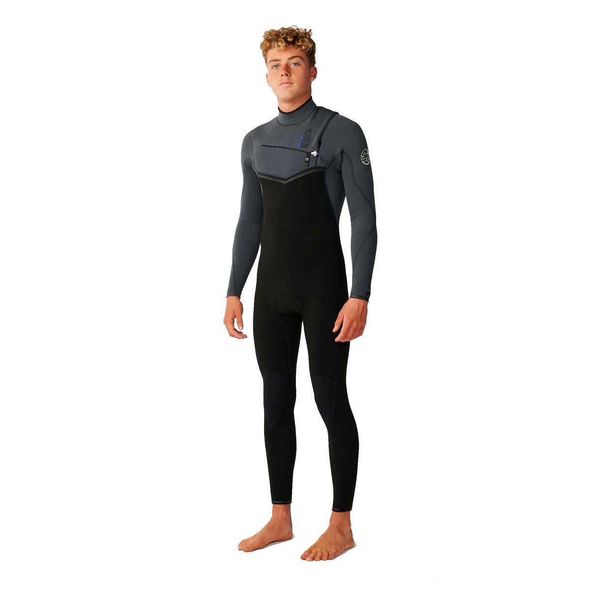 Rip Curl E-Bomb 3/2mm Chest Zip Men's Fullsuit Wetsuit - Charcoal Grey