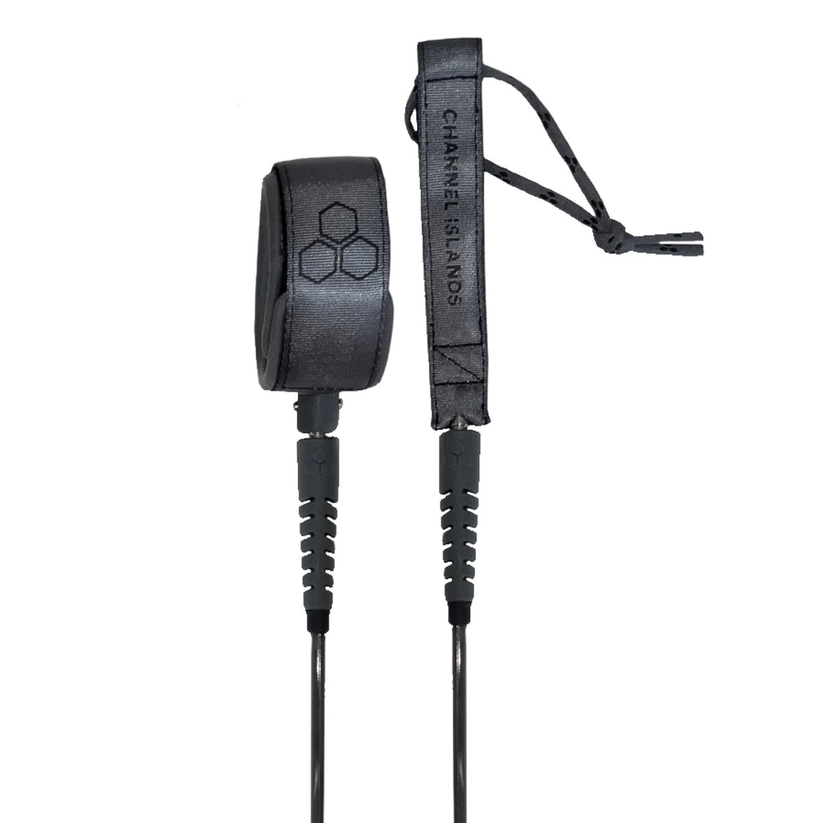 Channel Islands Everyday Hex Cord M. February Surfboard Leash - 6' x 1/4"/Granite