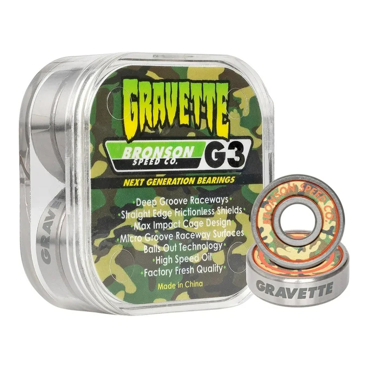 Bronson David Gravette Pro G3 Skateboard Bearings