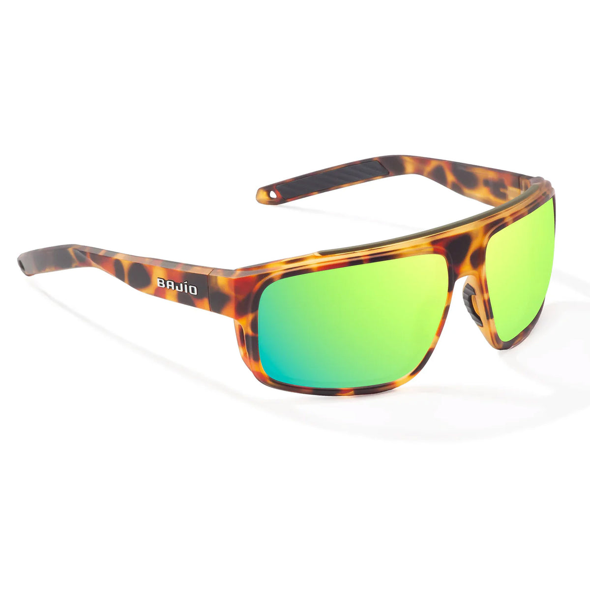 Bajio Greenland Large Men's Sunglasses - Green Water Matte/Green Mirror Polarized