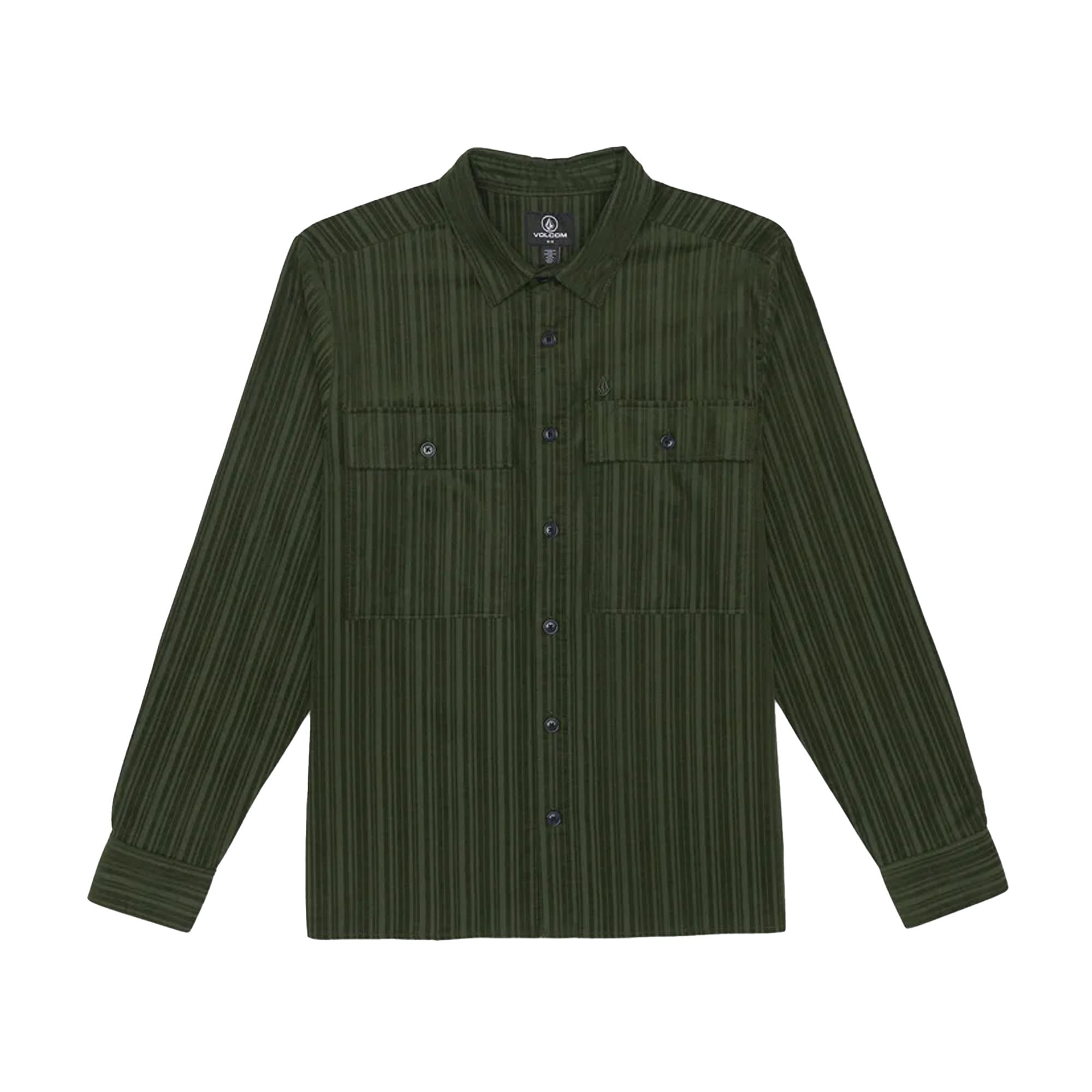 Volcom Steadfast Long Sleeve Shirt Green S Man Volcom Steadfast Long Sleeve Shirt Green S Man