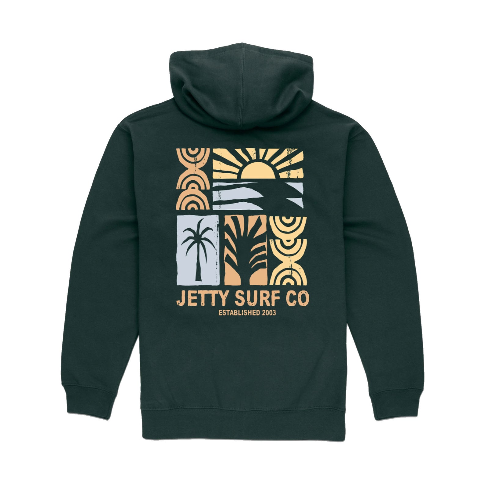 Jetty Retreat Youth Boy's L/S Hoodie - Forest Green