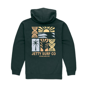 Jetty Retreat Youth Boy's L/S Hoodie - Forest Green