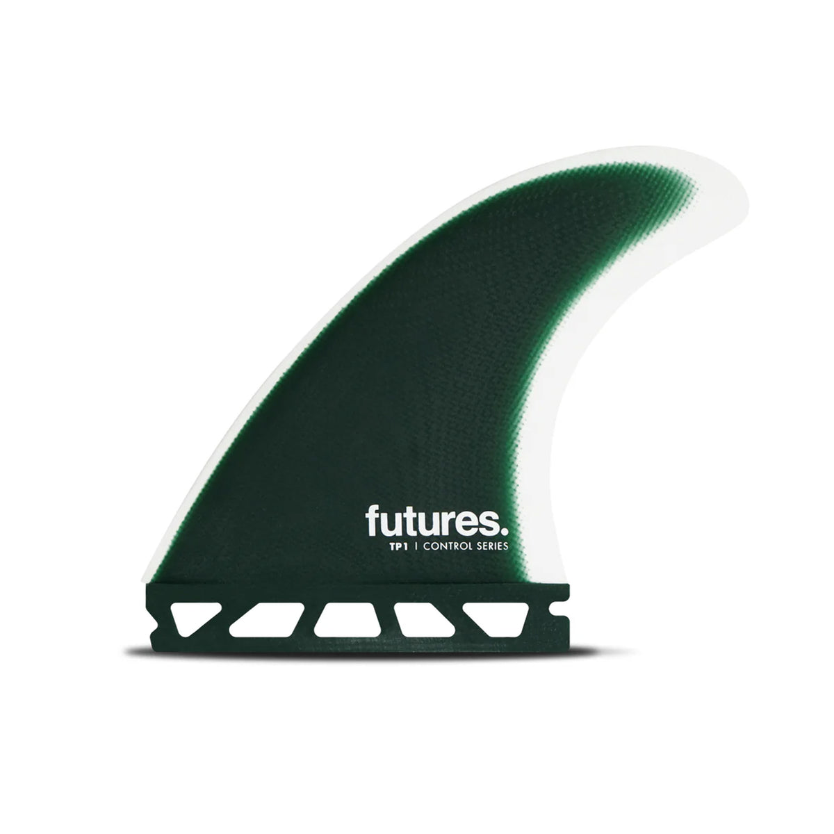 Futures TP1 Fiberglass Tri Surfboard Fins - Large/White Forest Green