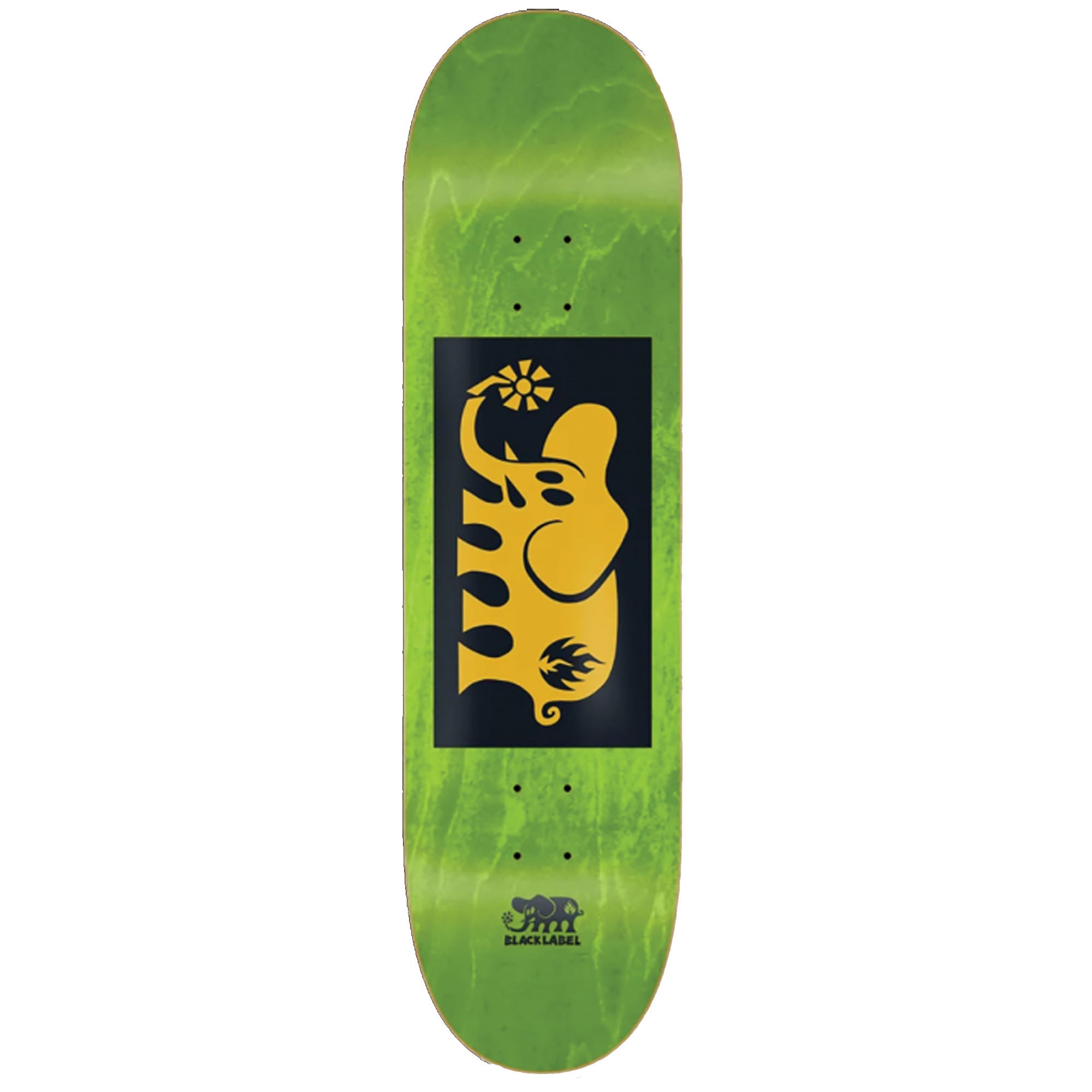 Black Elephant Block Yellow 8.5" Skateboard Deck