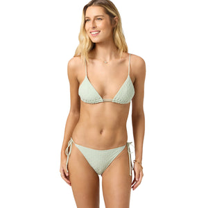 O'Neill Willow Weave Tanning Triangle Women's Bikini Top - Green Lily