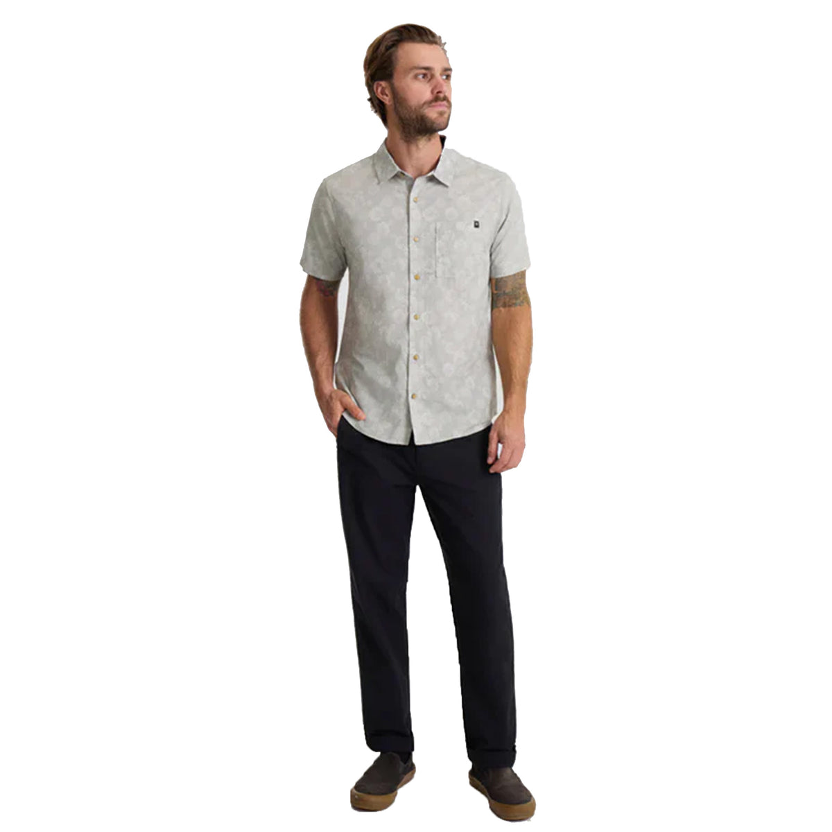 Roark Journey Men's S/S Dress Shirt - Grey