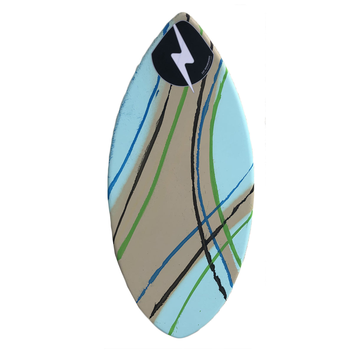 Zap Medium Wedge 45" Skimboard - Sky Blue/Grey