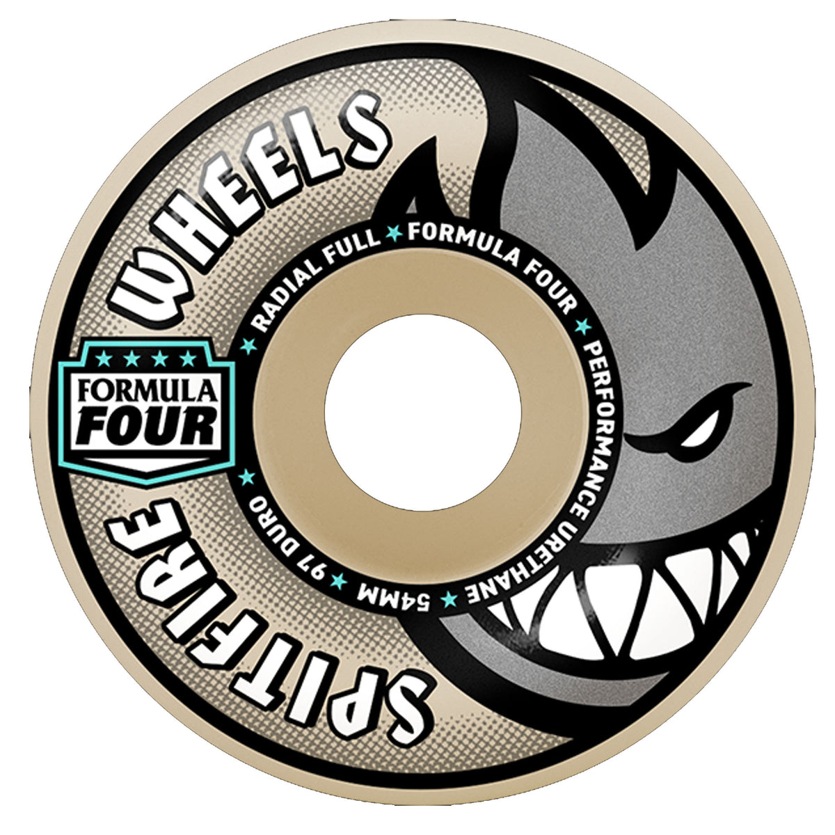 Spitfire F4 97a Radial Full Skate Wheels - Natural/Silver