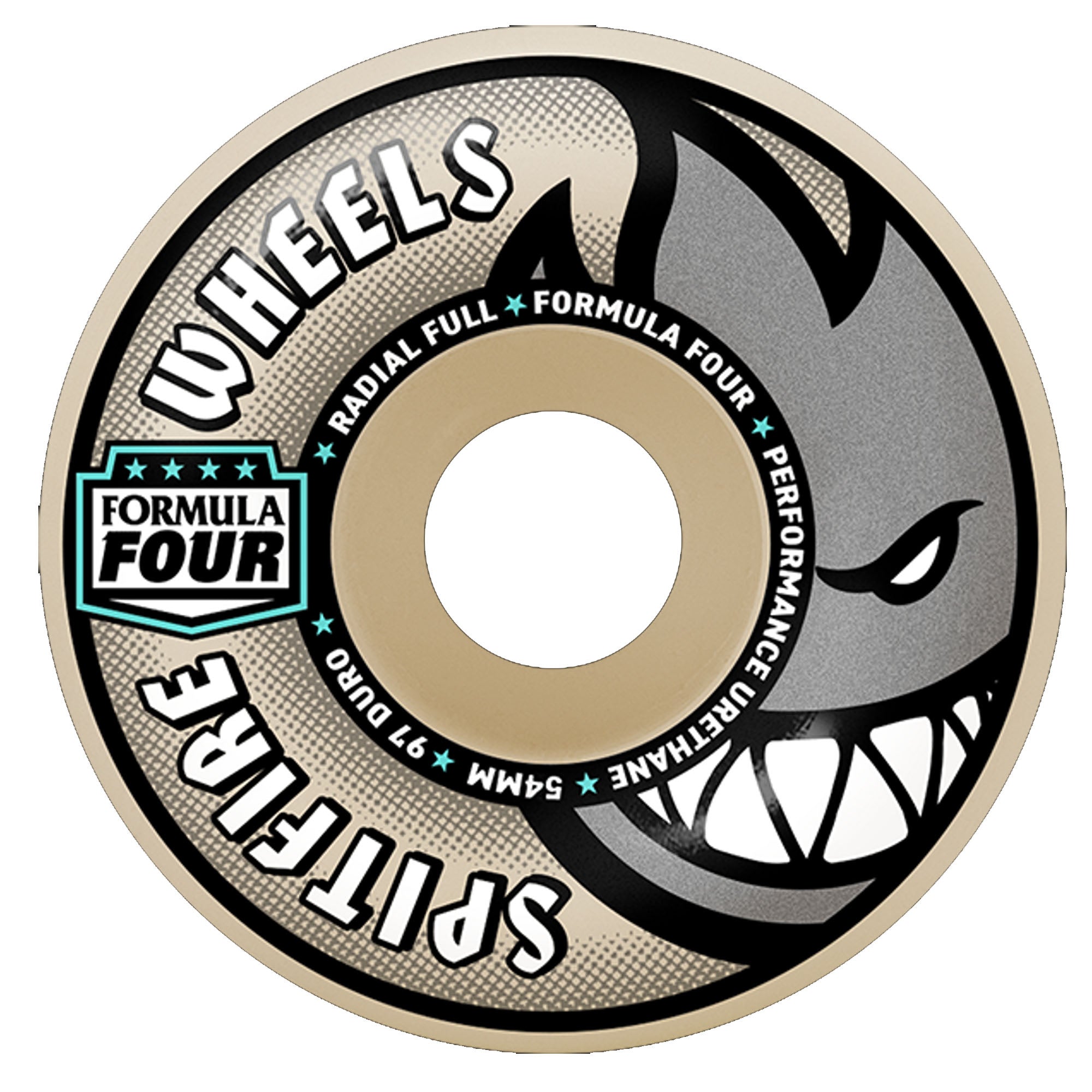 Spitfire F4 97a Radial Full Skate Wheels - Natural/Silver