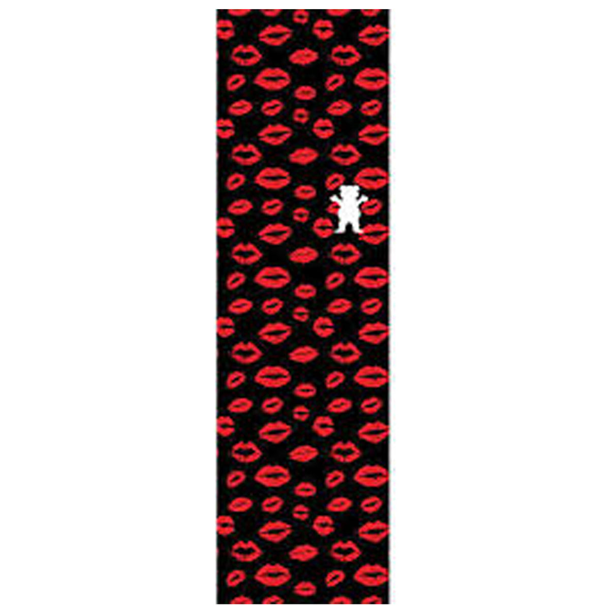 Grizzly Kiss Skateboard Grip Tape - Black/Red