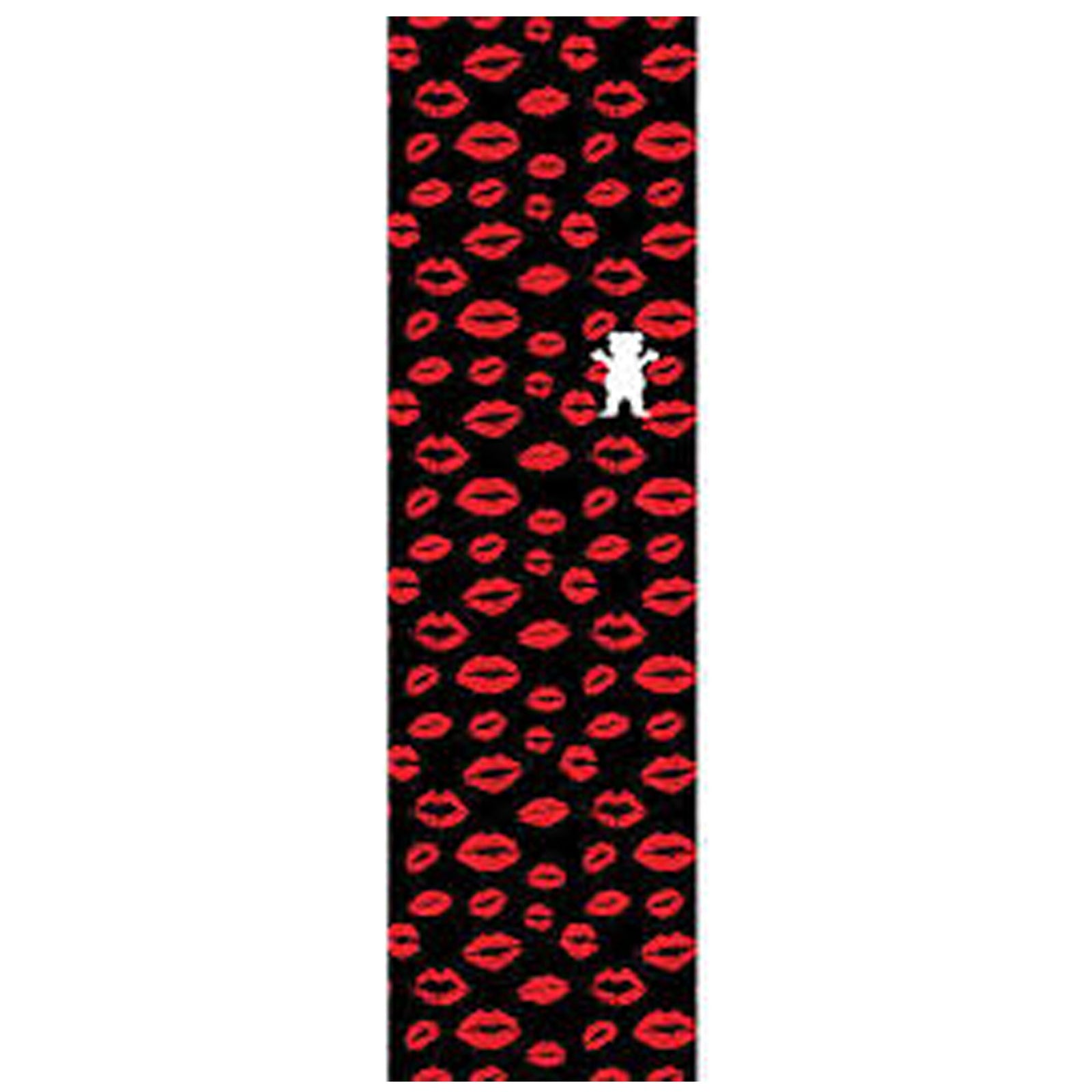 Grizzly Kiss Skateboard Grip Tape - Black/Red