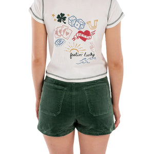 Jetty Wale Corduroy Women's Walkshorts - Green