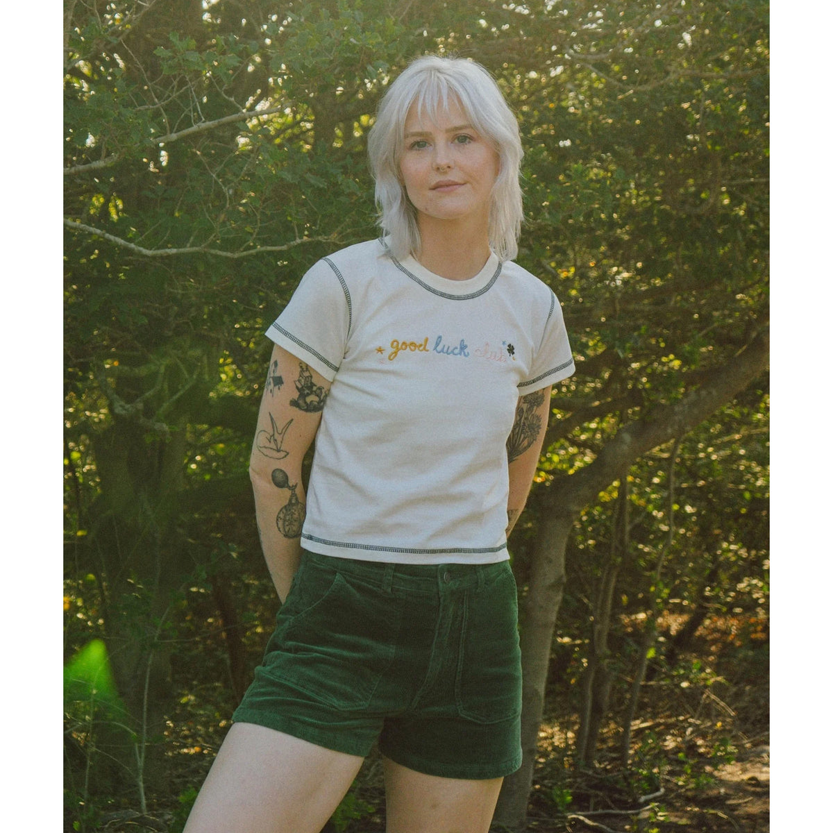 Jetty Wale Corduroy Women's Walkshorts - Green