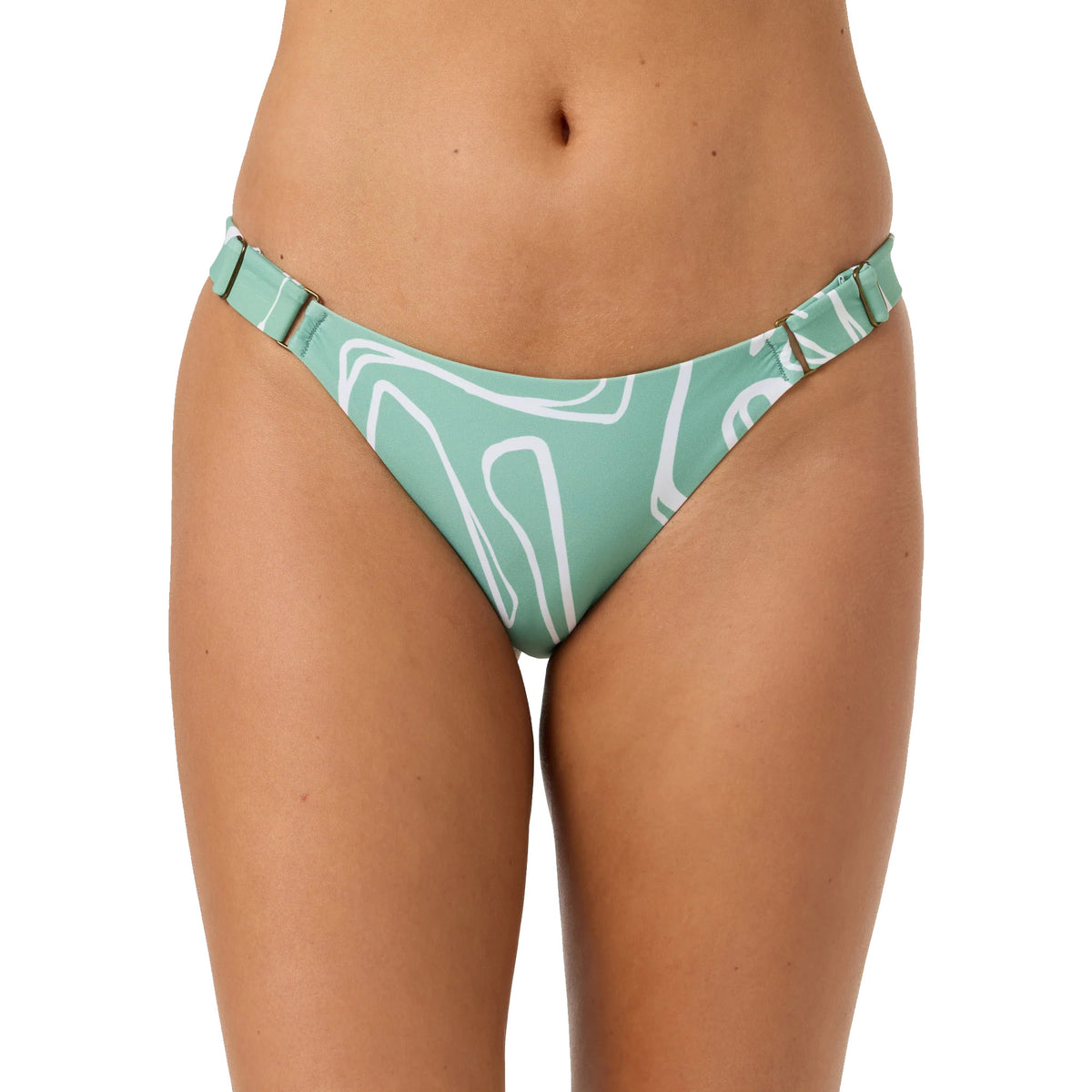 O'Neill Ziggy Geo Turks Cheeky Women's Bikini Bottoms - Green