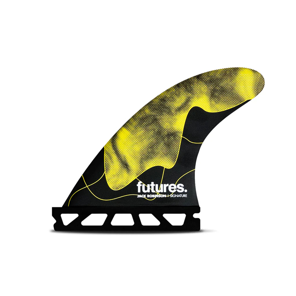 【SURF FIN】9ft three weather Futures Jack Robinson Signature Tri Surfboard Fins - XS/Yellow
