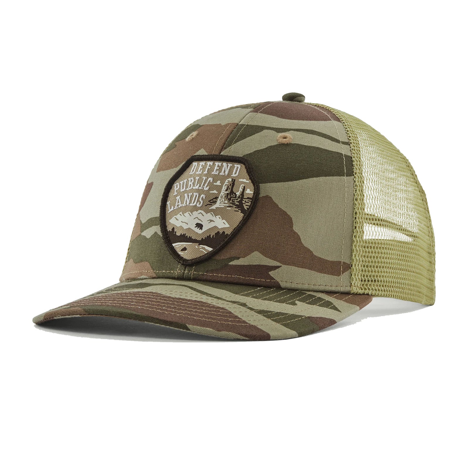 Patagonia Defend Public Lands LoPro Trucker Men's Hat - Camo Green